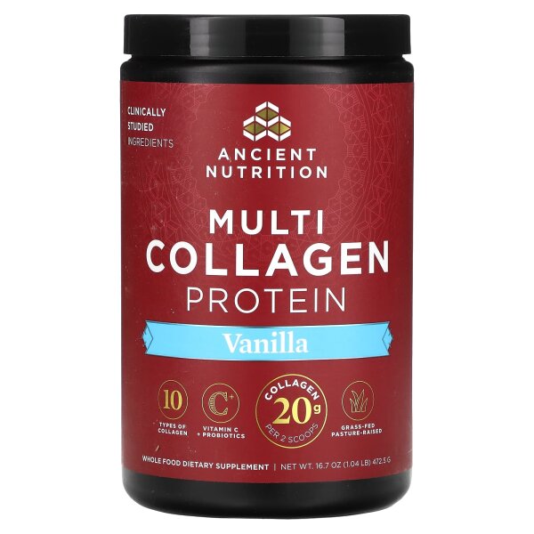 Ancient Nutrition, Multi Collagen Protein, Vanille, 472,5 g