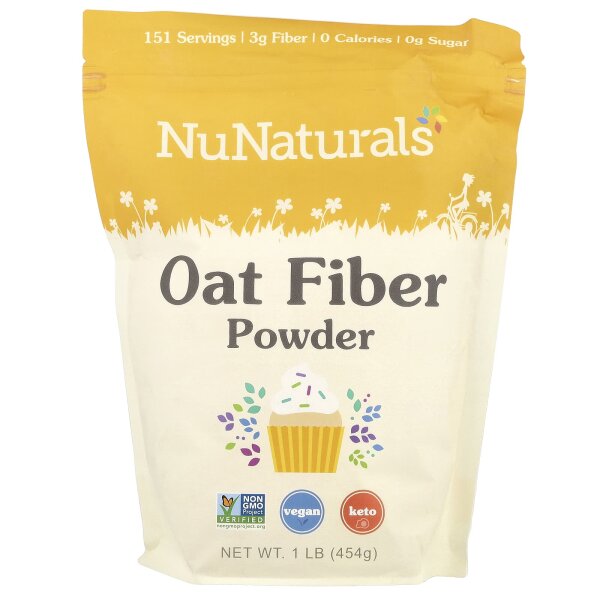 NuNaturals, Oat Fiber, Haferfaser, 454 g