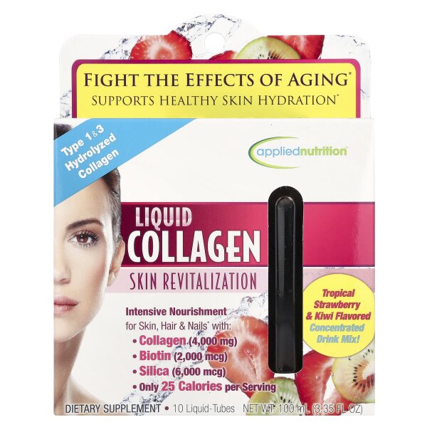 Applied Nutrition Flüssiges Kollagen Hautrevitalisierung, 10 Stück je 10 ml