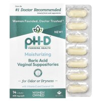 pH-D Feminine Health, Bors?ure, Vaginalz?pfchen, 600 mg, 14 St?ck