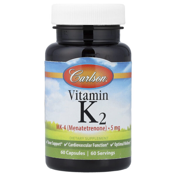Carlson, Vitamin K2, 5 mg, 60 Kapseln NEU Original