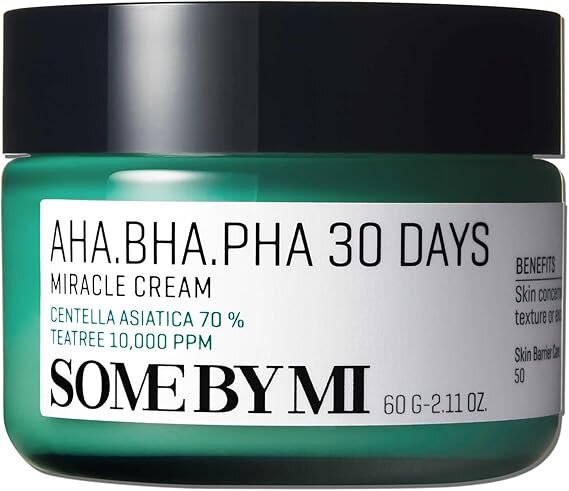 SOME BY MI, AHA. BHA. PHA 30 Days Miracle Cream, Gesichtscreme mit AHA, BHA und PHA, 60 g