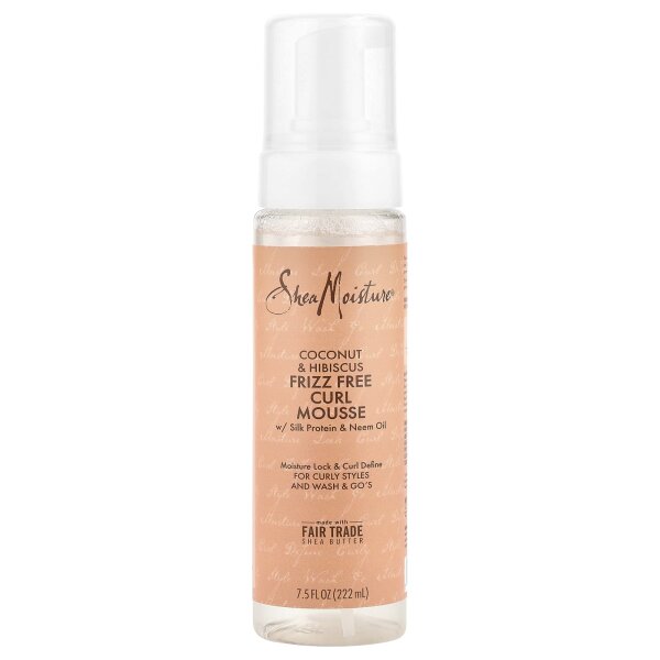 SheaMoisture, Frizz-Free Curl Mousse, Kokosnuss und Hibiskus, 222 ml