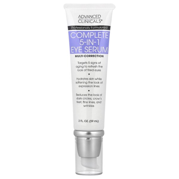 Advanced Clinicals, komplettes 5-in-1-Augenserum, mit mehrfacher Wirkung, 59 ml