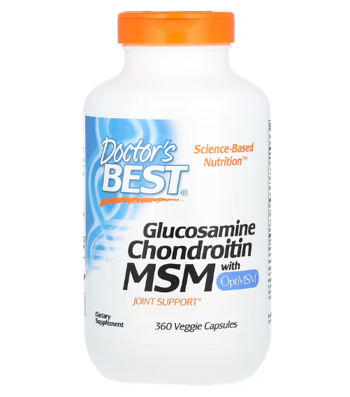 Doctors Best, Glucosamin Chondroitin MSM mit OptiMSM, 360 vegetarische Kapseln