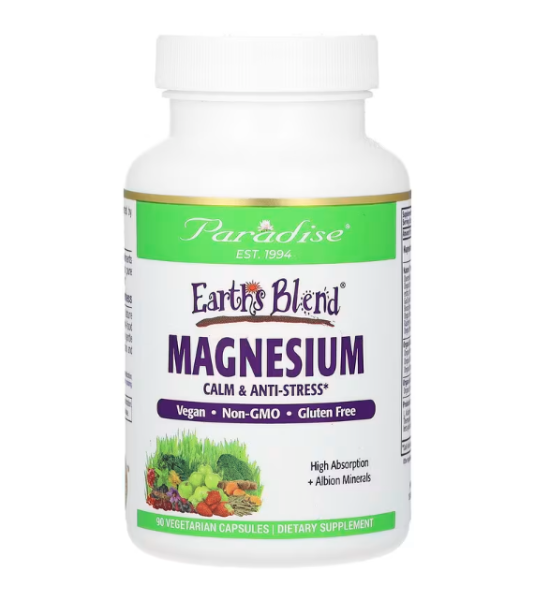 Paradise Herbs, Earths Blend, Magnesium, 90 vegetarische Kapseln
