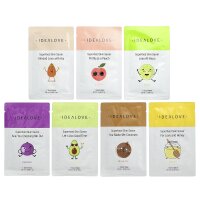 Idealove, Superfood Skin Savior Variety Pack, verschiedene mit Superfoods angereicherte Gesichtsmasken, 7 Beauty-Tuchmasken, je 20 ml