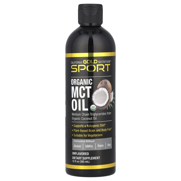 California Gold Nutrition, Sport, Organic MCT Oil, Bio-MCT-?l, geschmacksneutral, 355 ml