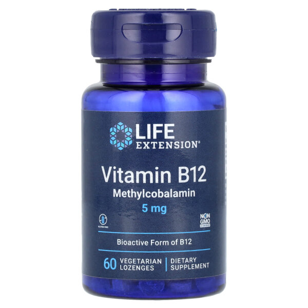 Life Extension, Methylcobalamin, 5 mg, 60 pflanzliche Lutschtabletten