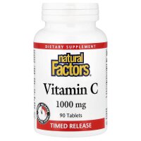 Natural Factors, Vitamin C, Time Release, Vitamin C mit zeitverz?gerte Freisetzung, 1.000 mg, 90 Tabletten