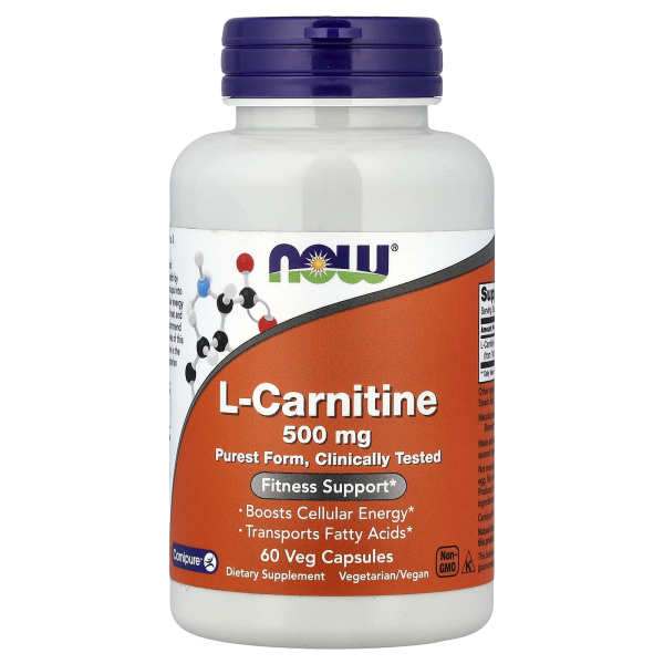 NOW Foods, L-Carnitin, 500 mg, 60 Gem?sekapseln