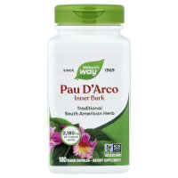 Natures Way, Pau dArco Inner Bark, innere Rinde, 2.180 mg, 180 vegane Kapseln