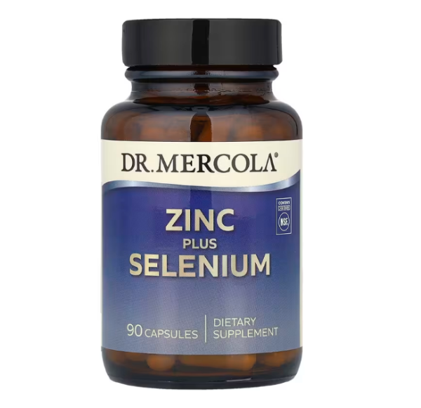 Dr. Mercola, Zinc Plus Selenium, Zink und Selen, 90 Kapseln