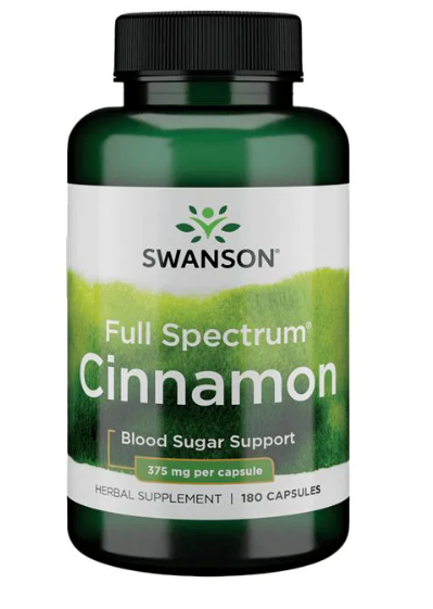 Swanson, Vollspektrum-Zimt, 375 mg, 180 Kapseln