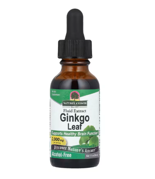 Natures Answer, Ginkgo-Blatt-Fl?ssigkeitsextrakt, alkoholfrei, 2.000 mg, 30 ml