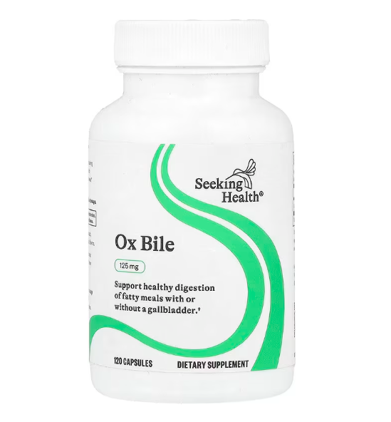 Seeking Health, Ox Bile, Ochsengalle, 125 mg, 120  Kapseln