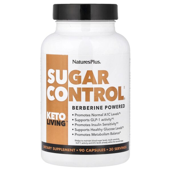 NaturesPlus, KetoLiving, Zuckerkontrolle, 90 Kapseln