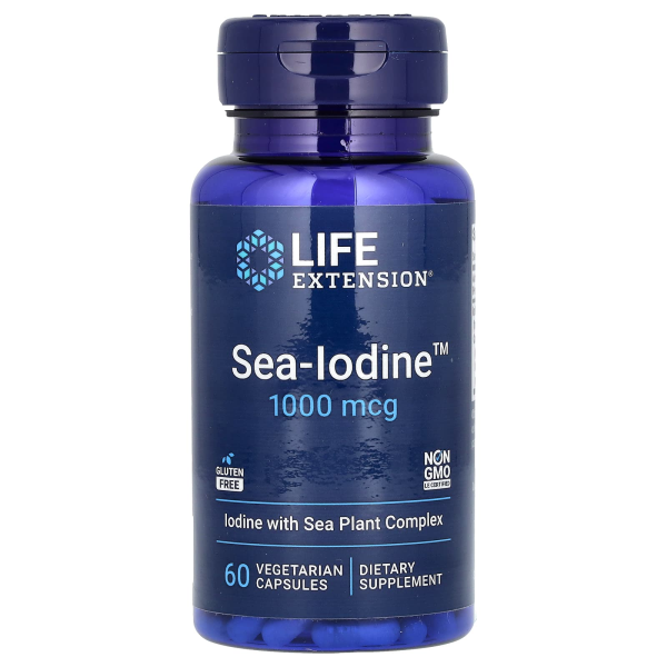 Life Extension, Sea-Iodine, Meer-Jod, 1.000 mcg, 60 pflanzliche Kapseln