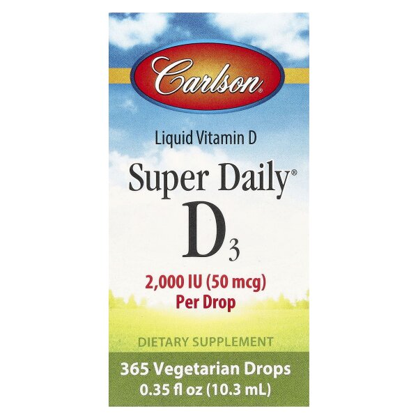 Carlson, Super Daily? D3, 50 mcg (2.000 IU), 10,3 ml