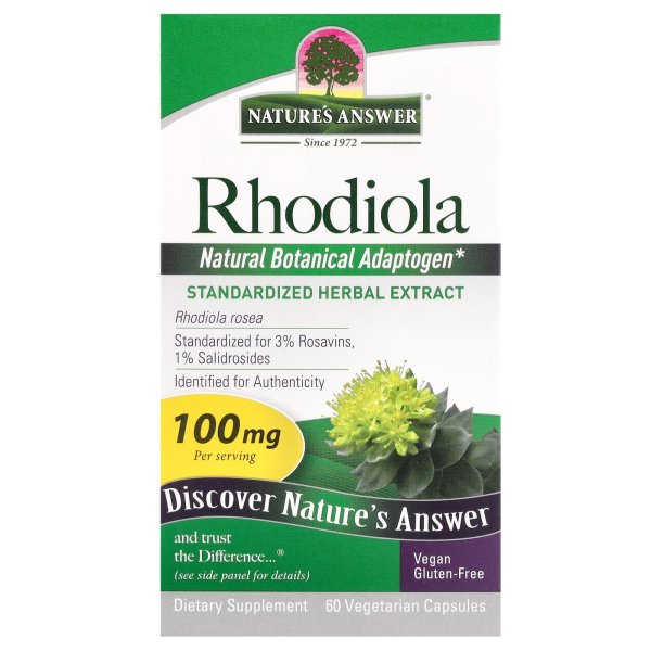 Natures Answer, Rhodiola, 100 mg, 60 vegetarische Kapseln