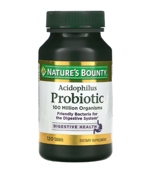 Natures Bounty, Acidophilus Probiotic, Probiotikum mit Acidophilus, 120 Tabletten