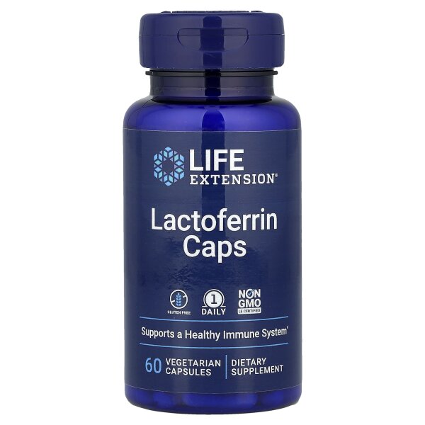 Life Extension, Lactoferrin Caps, Lactoferrin, 60 Kapseln