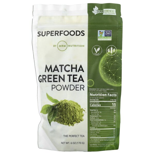 MRM Nutrition, Match Green Tea Powder, Matcha-Gr?ner-Tee-Pulver, 170 g