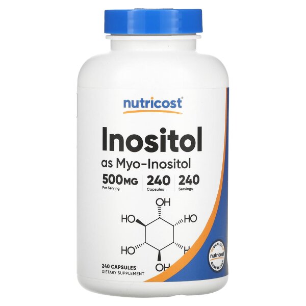 Nutricost, Inosit als Myo ? Inosit, 500 mg, 240 Kapseln