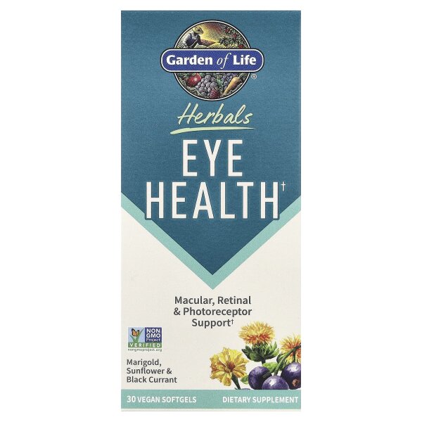Garden of Life, Herbals, Eye Health, Augengesundheit, Beere, 30 vegane Weichkapseln