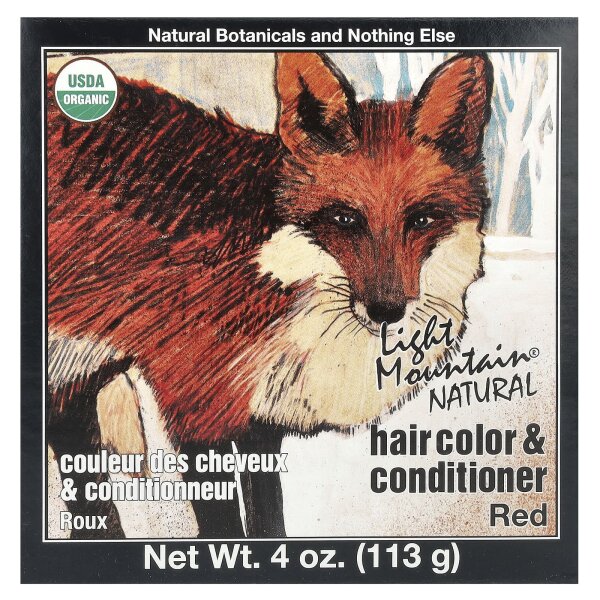 Light Mountain, Natural Hair Color & Conditioner, nat?rliche Haarfarbe und Conditioner, Rot, 113 g