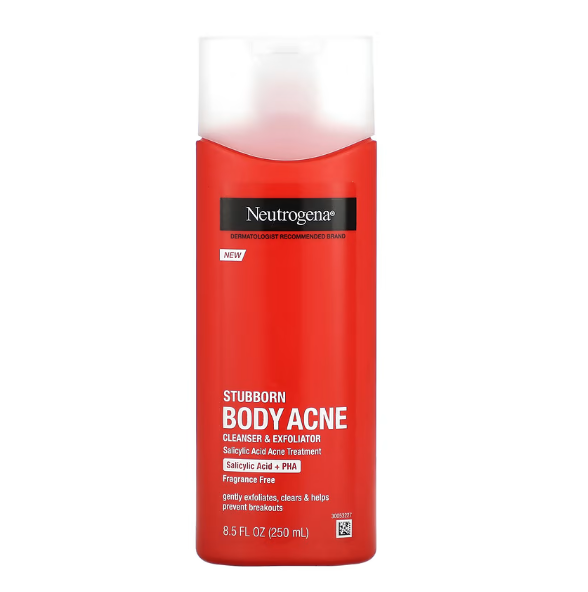 Neutrogena, Reiniger und Peeling gegen hartn?ckige K?rperakne, ohne Duftstoffe, 250 ml