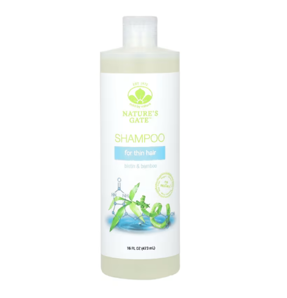 Mild By Nature, (Natures Gate), Biotin & Bamboo Shampoo for Thin Hair, Shampoo mit Biotin und Bambus f?r d?nnes Haar, 473 ml