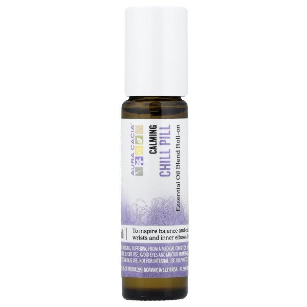 Aura Cacia, ?therische-?le-Mischung, Roller zur Entspannung, Chill Pill, 0,31 fl oz (9,2 ml)