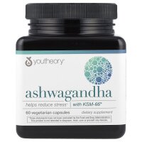 Youtheory, Ashwagandha, 500 mg, 60 vegetarische Kapseln