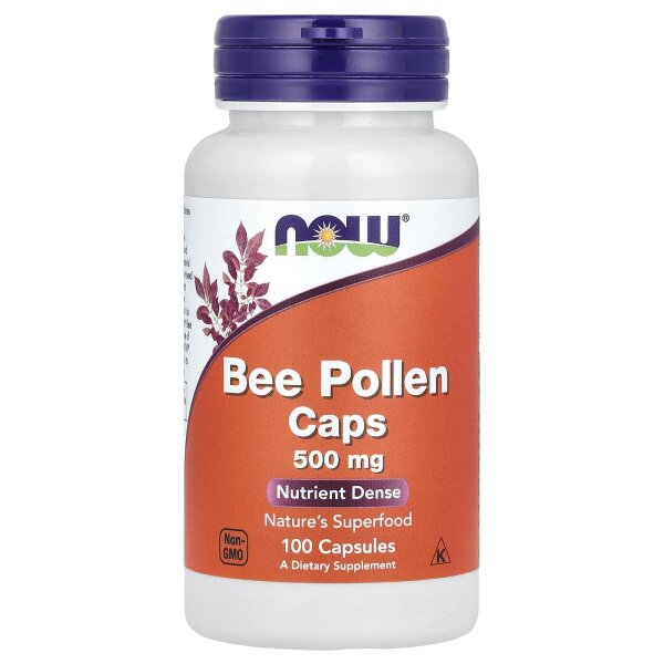 NOW Foods, Bee Pollen Caps, 1.000 mg, 100 Kapseln