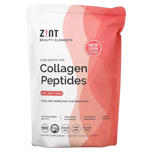 Zint, Pure Grass Fed Collagen Peptides, Unflavored 907g