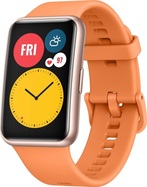Huawei Watch Fit 46 mm, Orange, Ausstellungsstück, ohne Armband