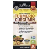 BioSchwartz, Kurkuma-Kurkumin mit Bioperine, 1.500 mg, 90...