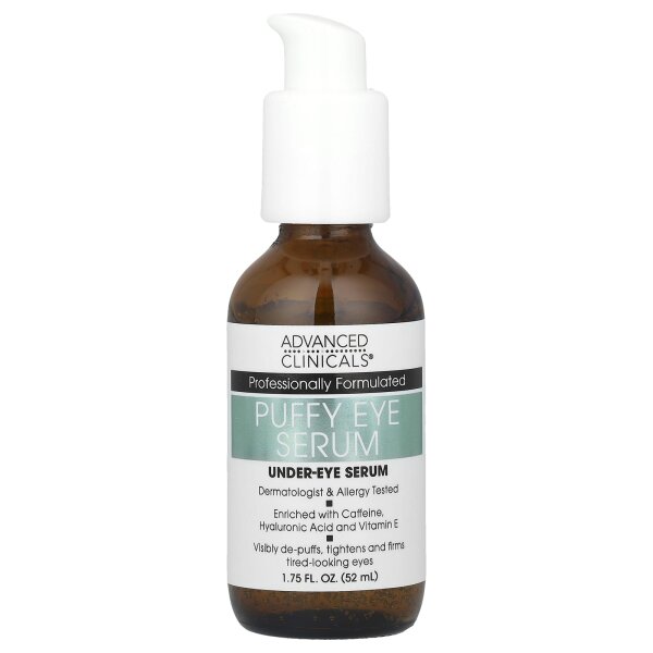 Advanced Clinicals, Puffy Eye Serum, Professional Correction Serum, professionelles Korrekturserum f?r geschwollene Augen, 52 ml
