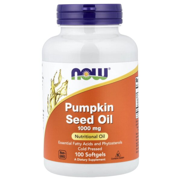 NOW Foods, Pumpkin Seed Oil, K?rbiskern?l, 1.000 mg, 100 Weichkapseln