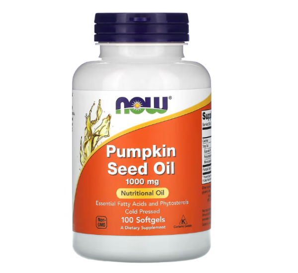 NOW Foods, Pumpkin Seed Oil, K?rbiskern?l, 1.000 mg, 100 Weichkapseln