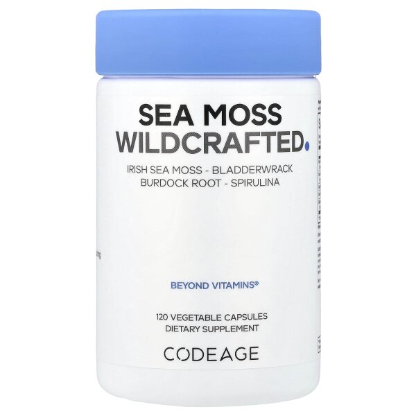 Codeage, Sea Moss, wild gesammelter Knorpeltang, 120 Kapseln