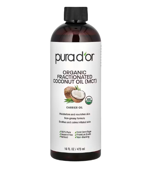 Pura Dor, Organic Fractionated Coconut Oil (MCT), fraktioniertes Bio-Kokos?l (MCT), 473 ml