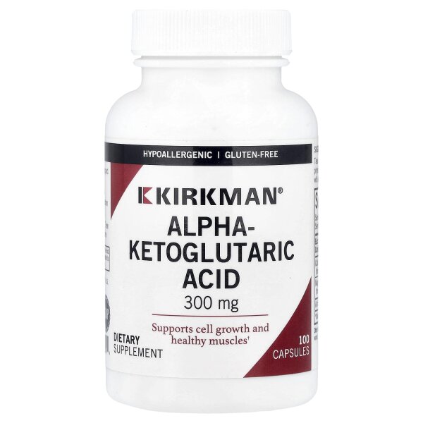 Kirkman Labs, Alpha Ketoglutaric Acid, Alpha-Ketoglutars?ure, 300 mg, 100 Kapseln
