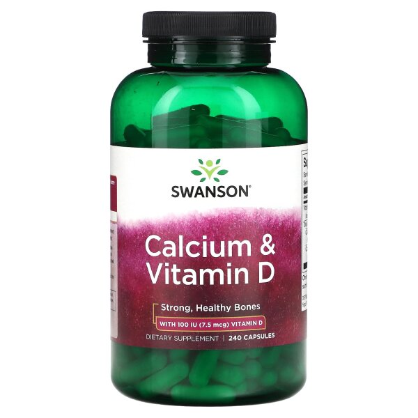 Swanson, Calcium und Vitamin D, 240 Kapseln