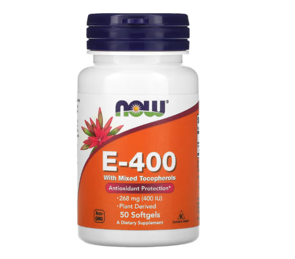 NOW Foods, E-400, 268 mg (400 IU), 50 Weichkapseln