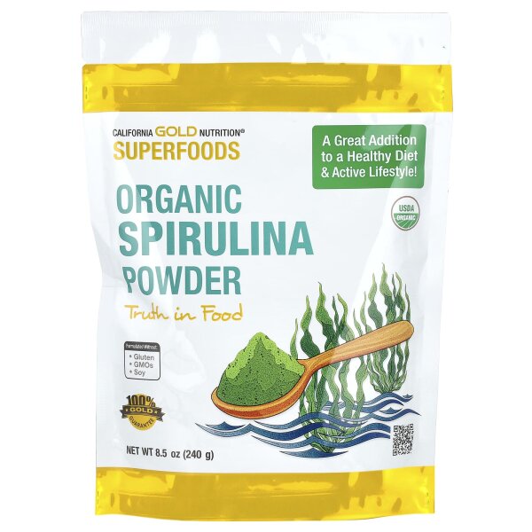 California Gold Nutrition, Superfoods, Bio-Spirulinapulver, 240 g