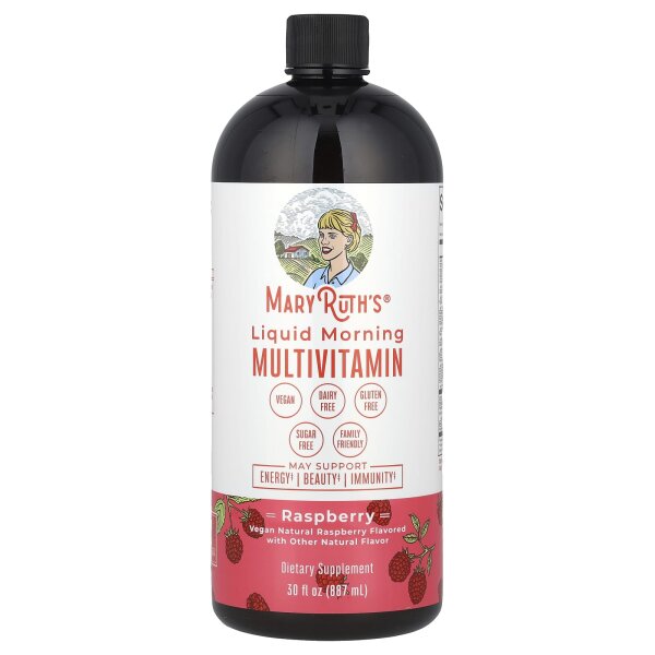MaryRuths, Liquid Morning Multivitamin, fl?ssiges Multivitamin f?r den Morgen, Himbeere, 887 ml