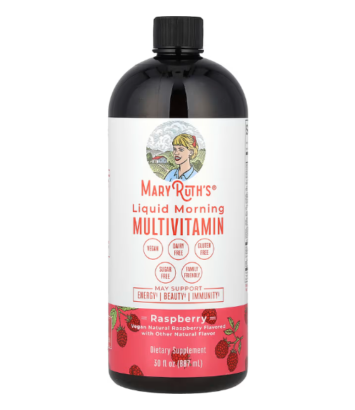 MaryRuths, Liquid Morning Multivitamin, fl?ssiges Multivitamin f?r den Morgen, Himbeere, 887 ml