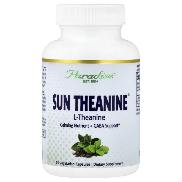 Paradise Herbs, Sun Theanin, 200 mg, 90 vegetarische Kapseln